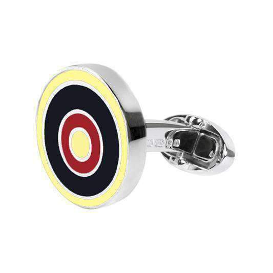 BLACK & YELLOW ROUNDEL CUFFLINKS - One Bond Street