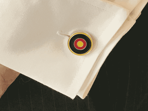 BLACK & YELLOW ROUNDEL CUFFLINKS - One Bond Street