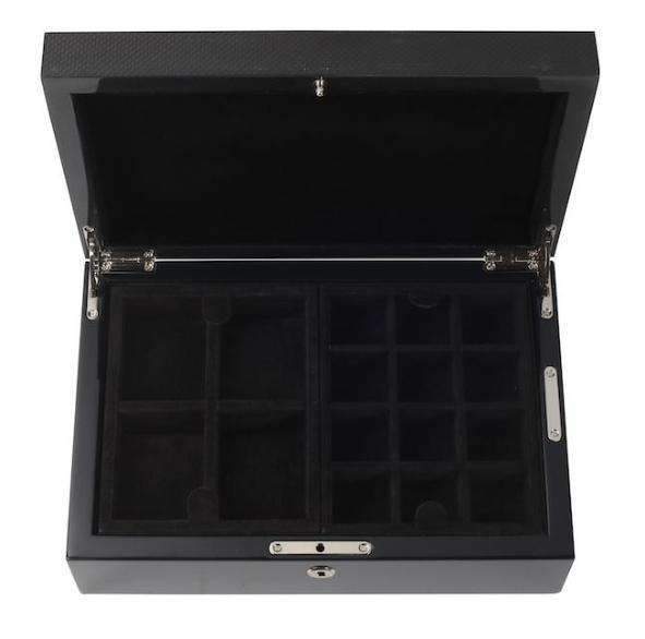 ONE BOND STREET - BLACK CARBON FIBRE WATCH BOX