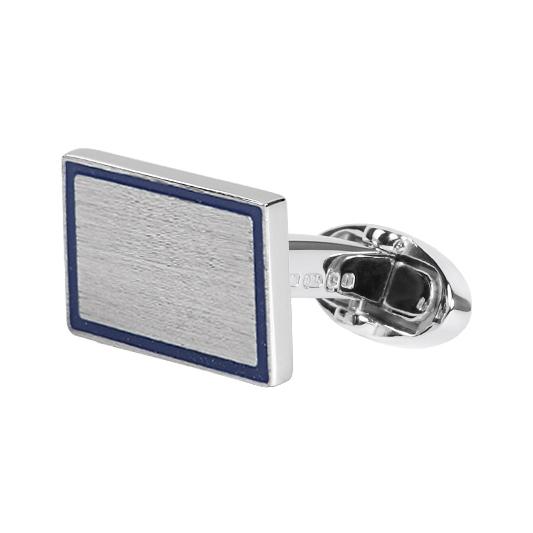 BRUSHED CLASSIC SILVER CUFFLINKS - ONE BOND STREET