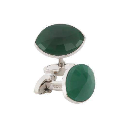 GREEN ONYX CUFFLINKS - ONE BOND STREET