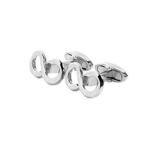 SOLID STERLING SILVER INFINITY CUFFLINKS - ONE BOND STREET