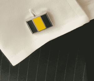 KYALAMI SILVER RACING CUFFLINKS - ONE BOND STREET