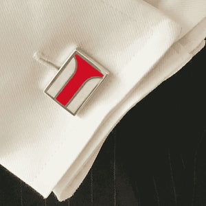 SILVER RACING CUFFLINKS - ONE BOND STREET