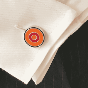 RED & ORANGE ROUNDEL CUFFLINKS - ONE BOND STREET