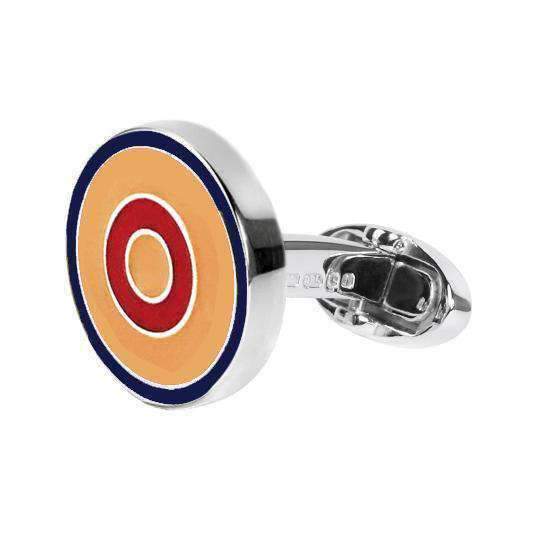 RED & ORANGE ROUNDEL CUFFLINKS - ONE BOND STREET