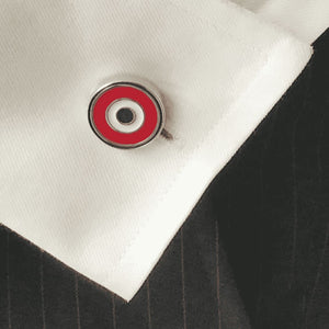 RED, WHITE & RED ROUNDEL CUFFLINKS - ONE BOND STREET