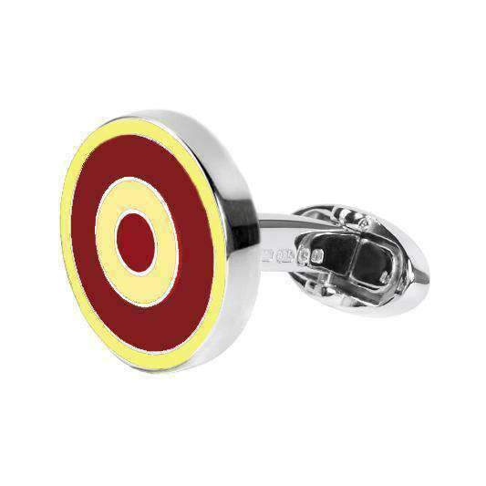 RED & YELLOW ROUNDEL CUFFLINKS - ONE BOND STREET