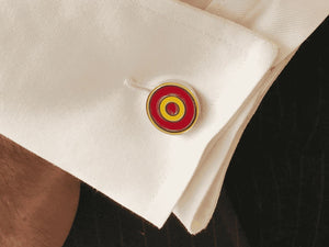 RED & YELLOW ROUNDEL CUFFLINKS - ONE BOND STREET