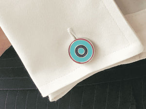 SKY ROUNDEL CUFFLINKS - ONE BOND STREET